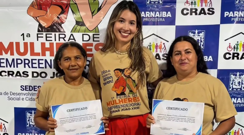 Prefeitura de Parnaíba certifica participantes do Projeto Mulheres Empreendedoras CRAS João XXIII