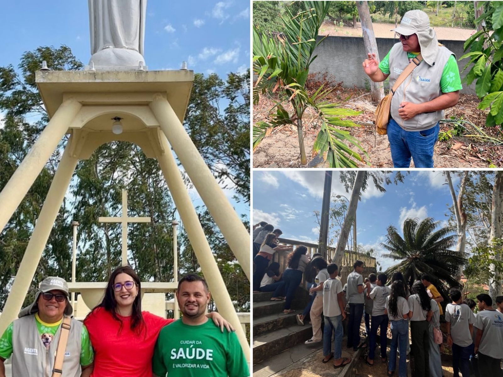 Ação com estudantes de combate à dengue - Foto: Prefeitura de Ilha Grande