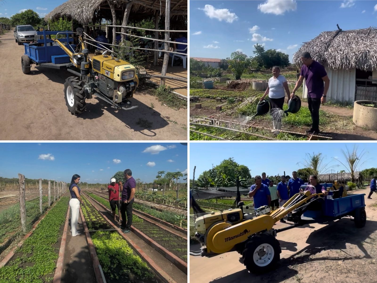 Entrega de tratorzinho para horticultores - Foto: Prefeitura de Água Branca