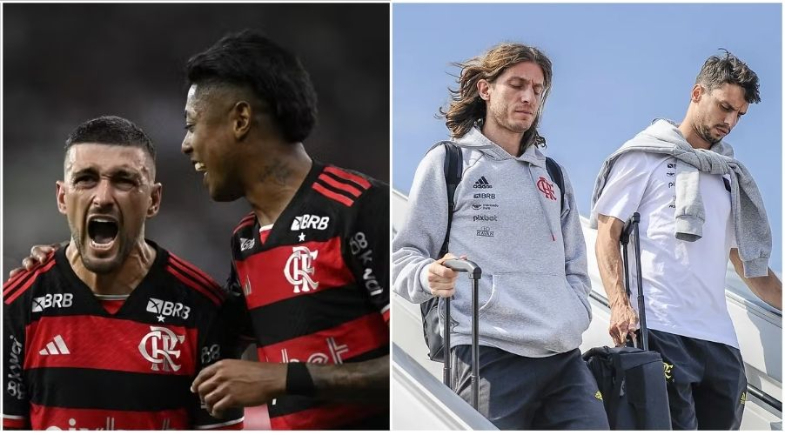 Arrascaeta, Bruno Henrique, Filipe Luís e Rodrigo Caio | Reprodução