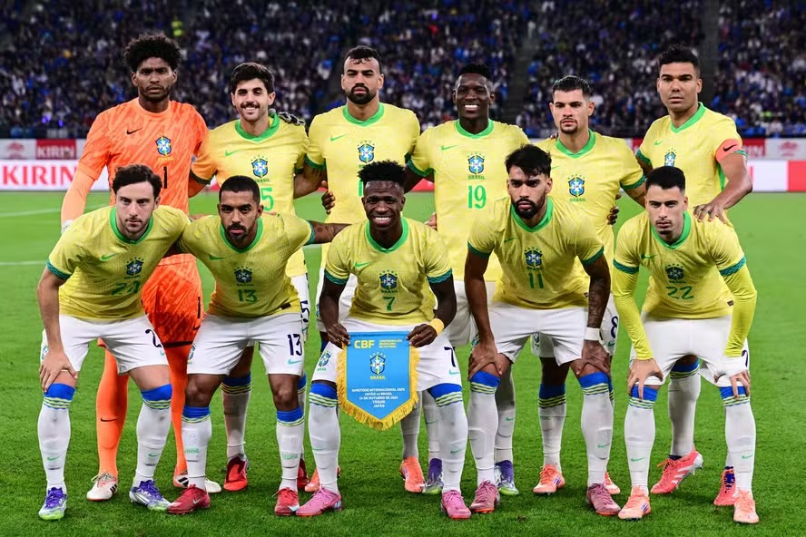 Brasil foi derrotado por 3x2 para o Japão em Tóquio — Foto: Yuichi YAMAZAKI / AFP 