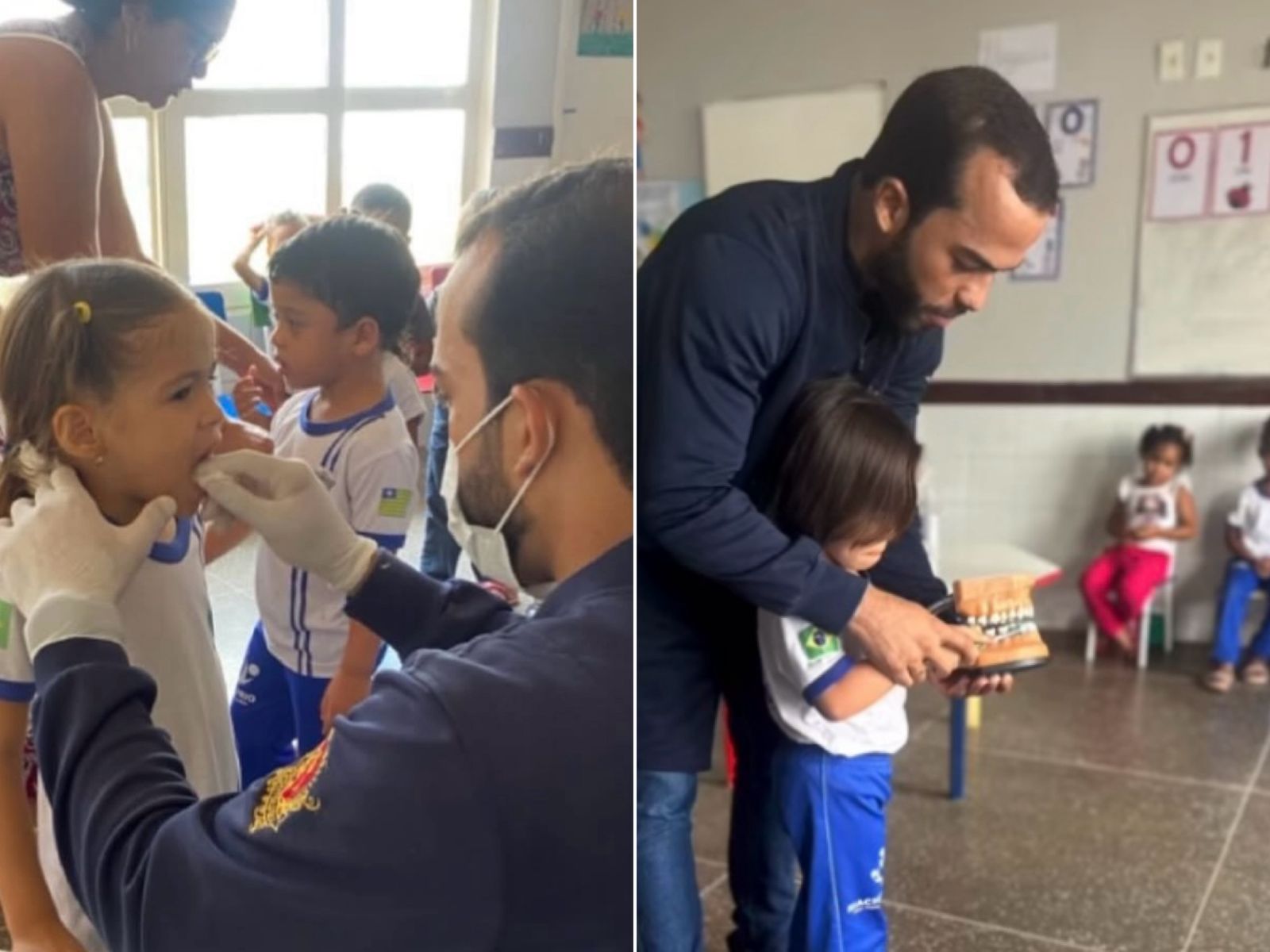 Ação em saúde bucal nas escolas - Foto: Prefeitura de Riacho Frio