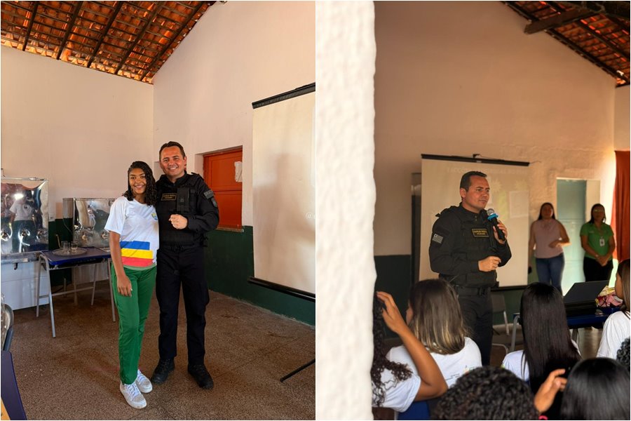Jovens de Miguel leão participam de palestra sobre prevenção às drogas e cidadania com o delegado Charles Pessoa - Imagem 1