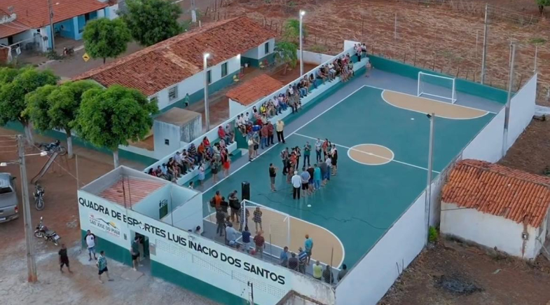 Prefeitura de São José do Piauí reinaugura Quadra de Esportes na Comunidade Caldeirão do Luiz