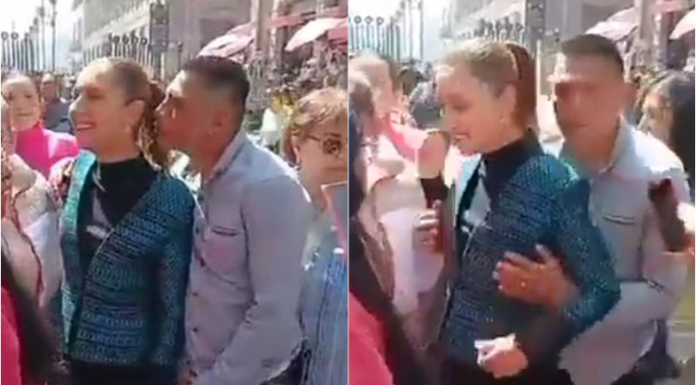 Presidente do México sofre assédio sexual durante evento na capital do país | Reprodução/X/Clash Report