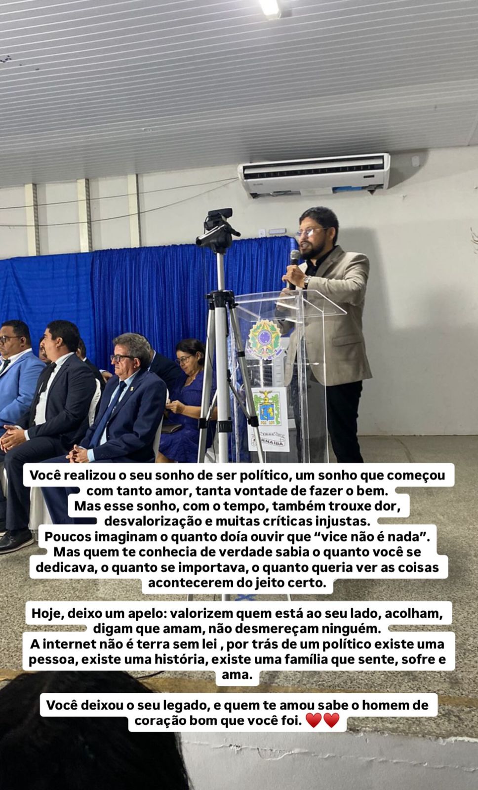 Vice-prefeito de Parnaíba, Darllan Barros, é velado no centro da cidade - Imagem 3