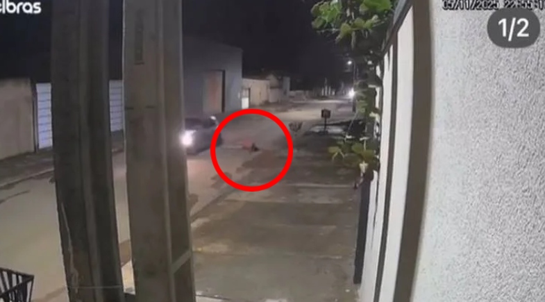 Agressão à mulher na avenida do bairro Formosinha, em Formosa, no Entorno do Distrito Federal | Reprodução