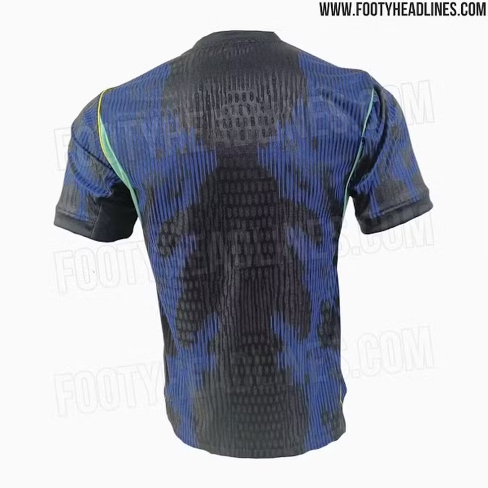 Imagens do segundo uniforme que o Brasil utilizará na Copa do Mundo de 2026 — Foto: Reprodução/FootyHeadlines 