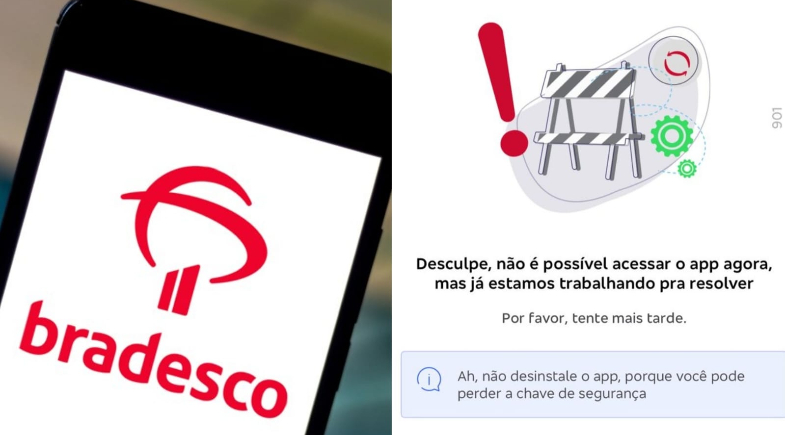 Aplicativo Bradesco apresenta instabilidade nesta sexta-feira (12) | Reprodução