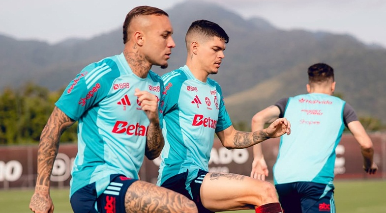 Elenco do Flamengo fez último treino antes de pegar o Ceará pelo Brasileirão | Reprodução Instagram