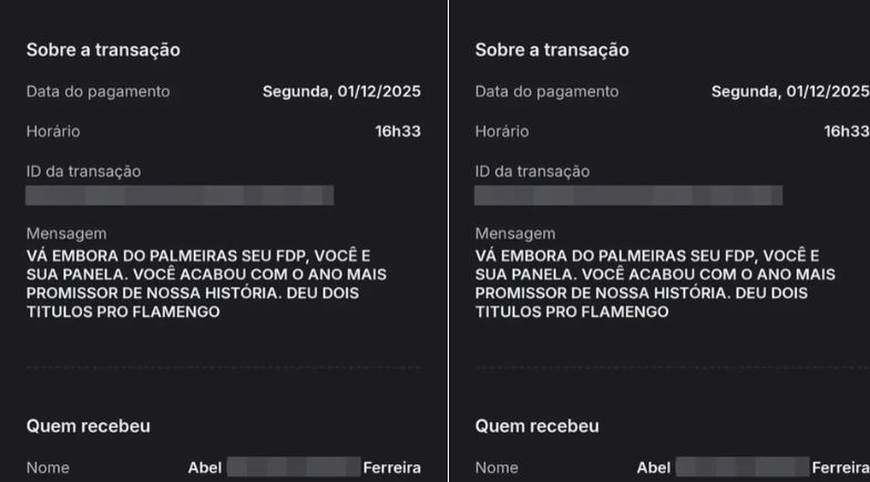 Print da transferência de um dos torcedores - Foto: Reprodução