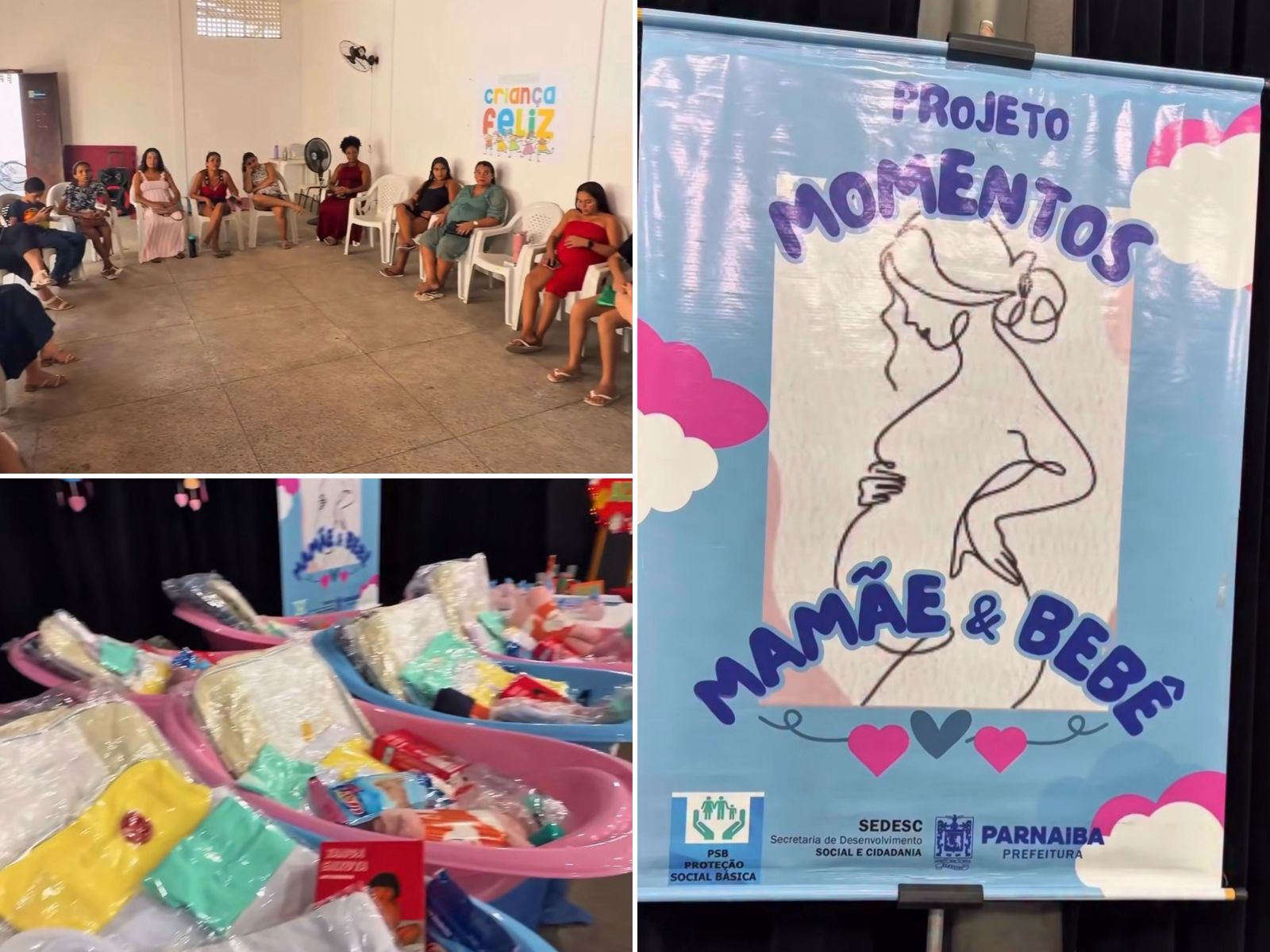 Ação do Projeto Mamãe e Bebê - Foto: Prefeitura de Parnaíba