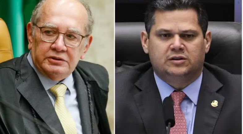 Ministro Gilmar Mendes e Davi Alcolumbre - Foto: Jonas Pereira/ Senado