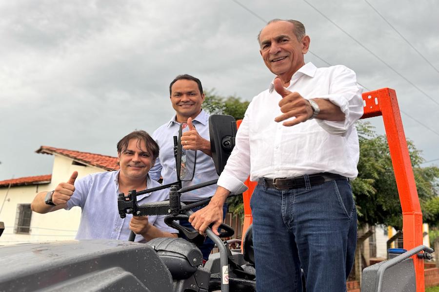 Prefeito Pedro Gomes e senador Marcelo Castro vistoriam obras de asfaltamento em José de Freitas