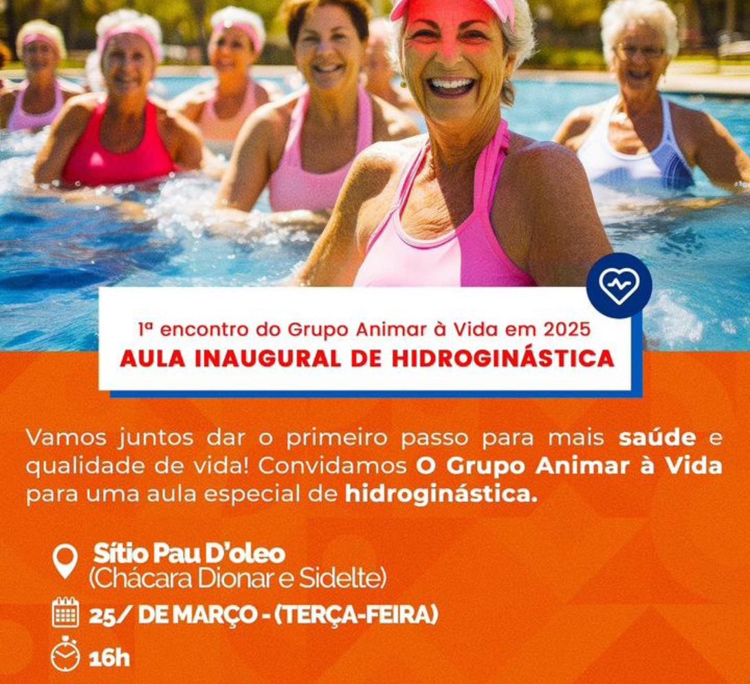 Grupo Animar à Vida realiza primeiro encontro de 2025 com aula inaugural de hidroginástica