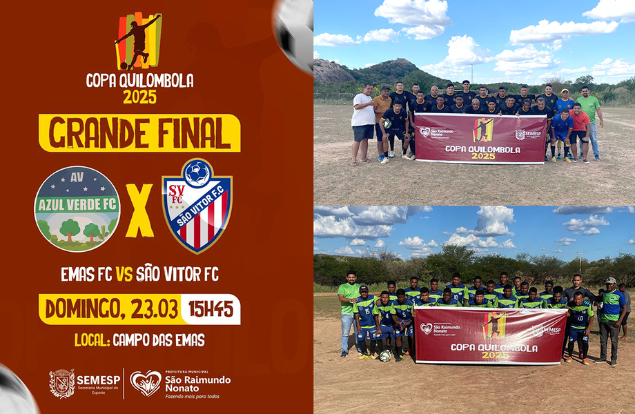 Grande final da Copa Quilombola: Emas FC e São Vitor disputam o título neste domingo (23)