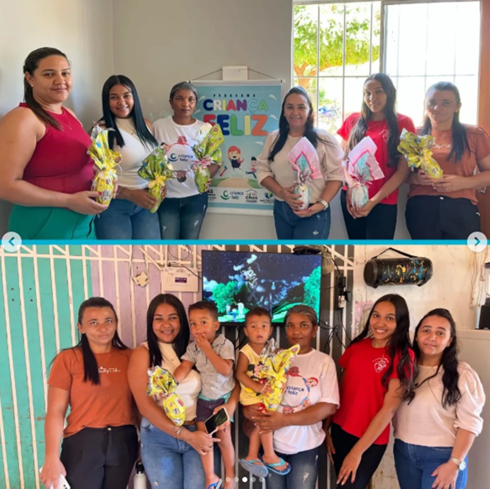 Assistência Social realiza entrega de Ovos de Páscoa às crianças acompanhadas pelo Programa Criança Feliz