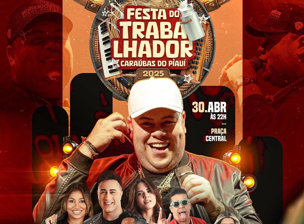 Festa do Trabalhador de Caraúbas do Piauí será realizada nesta quarta-feira, 30 de abril