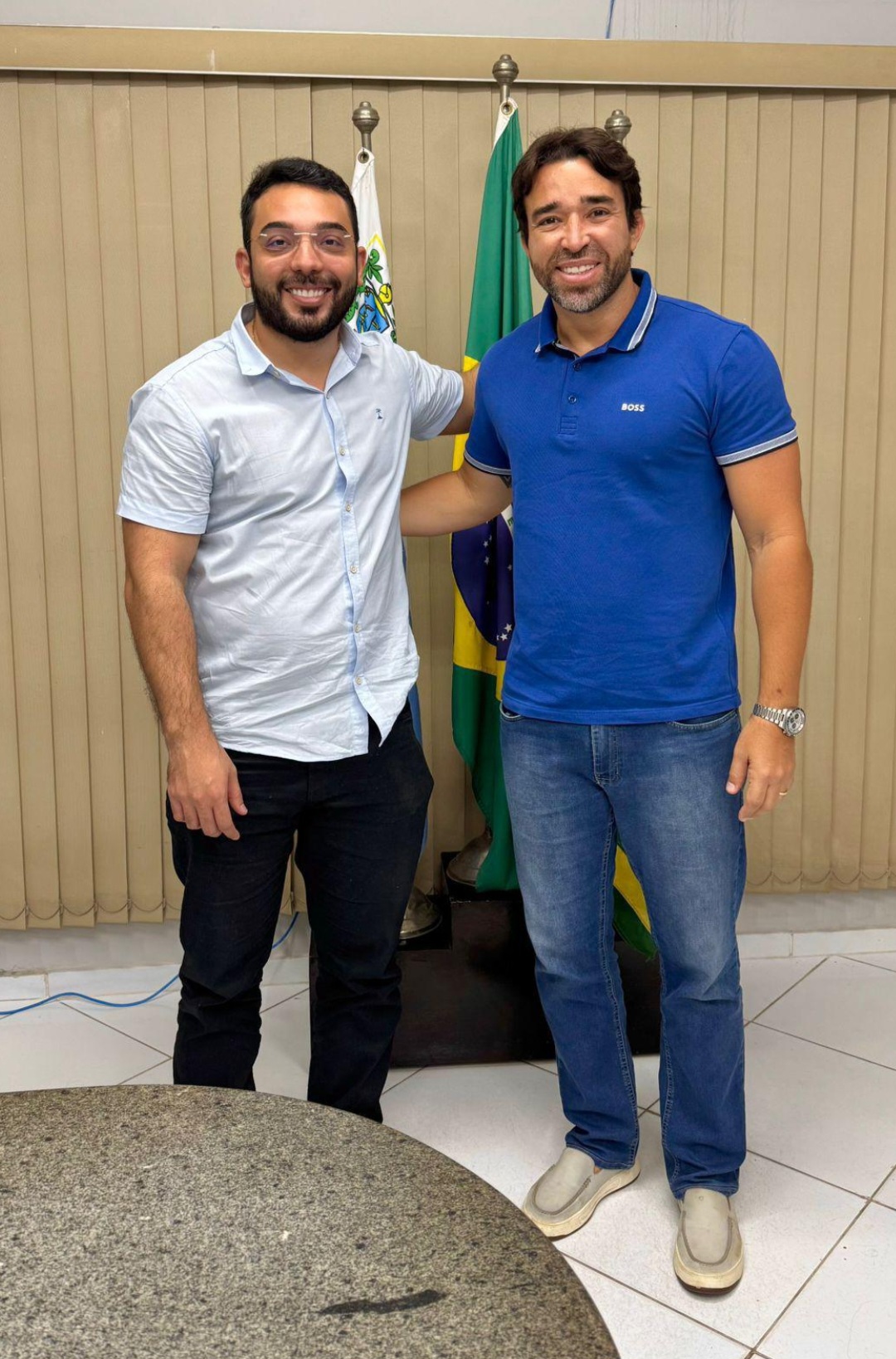 Marden Menezes e o prefeito Francisco Emanuel 