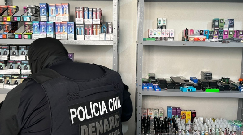 Depósito de vapes em Teresina | FOTO: Denarc