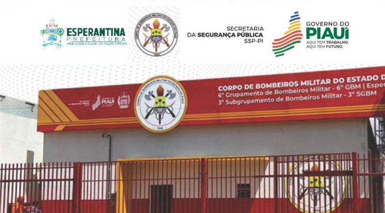 Sede do Corpo de Bombeiros em Esperantina será inaugurada nesta quinta-feira (19/06)