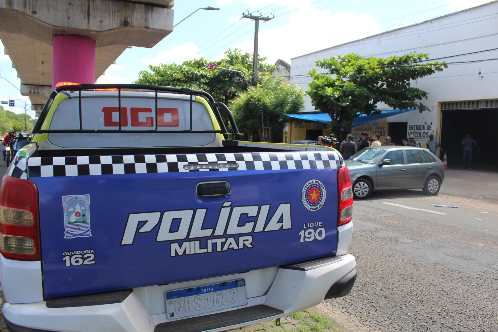 Viatura da Polícia Militar no Centro de Teresina | Foto: Jéssica Machado