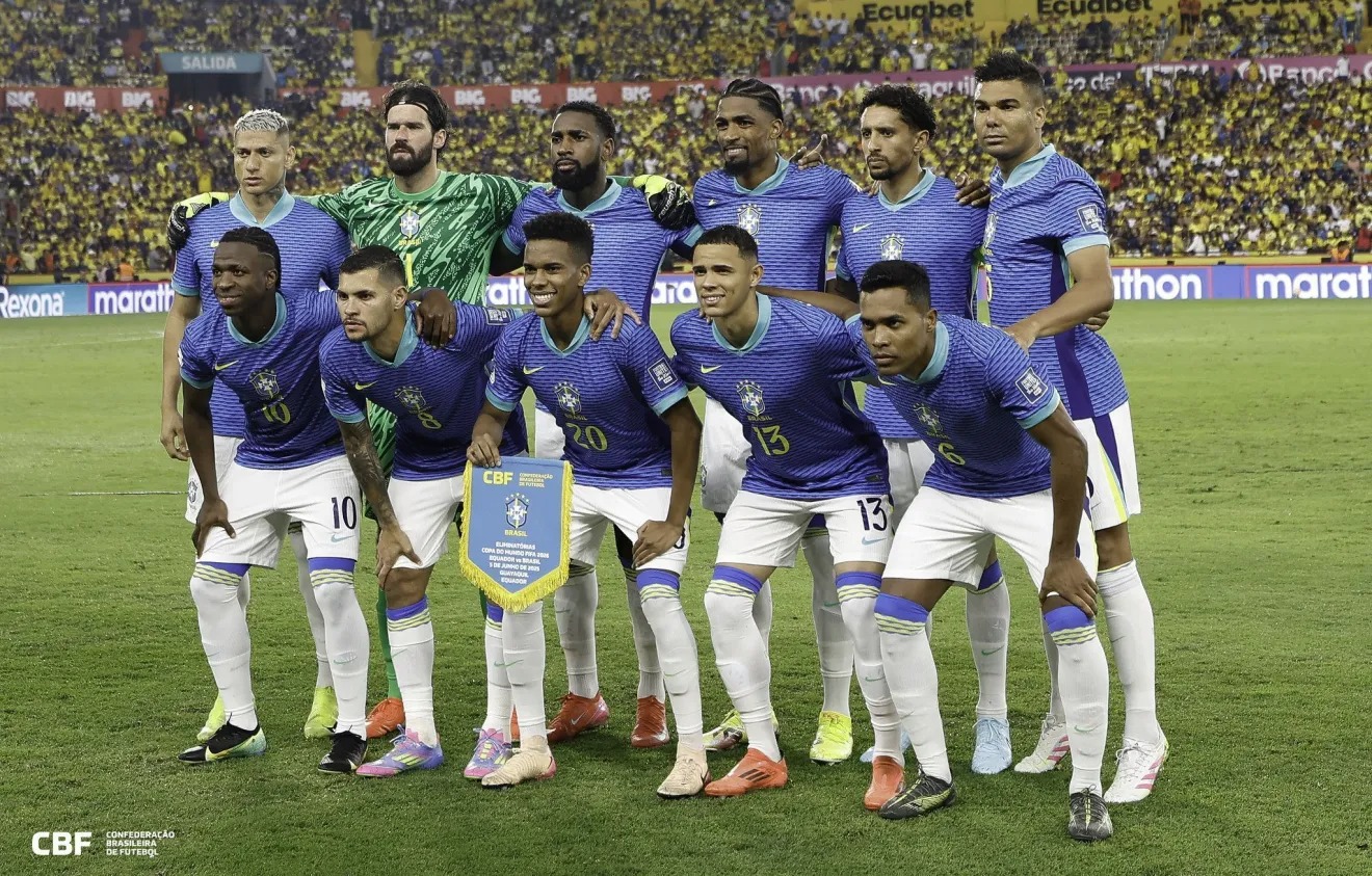 Equipe titular da Seleção Brasileira | Foto: CBF