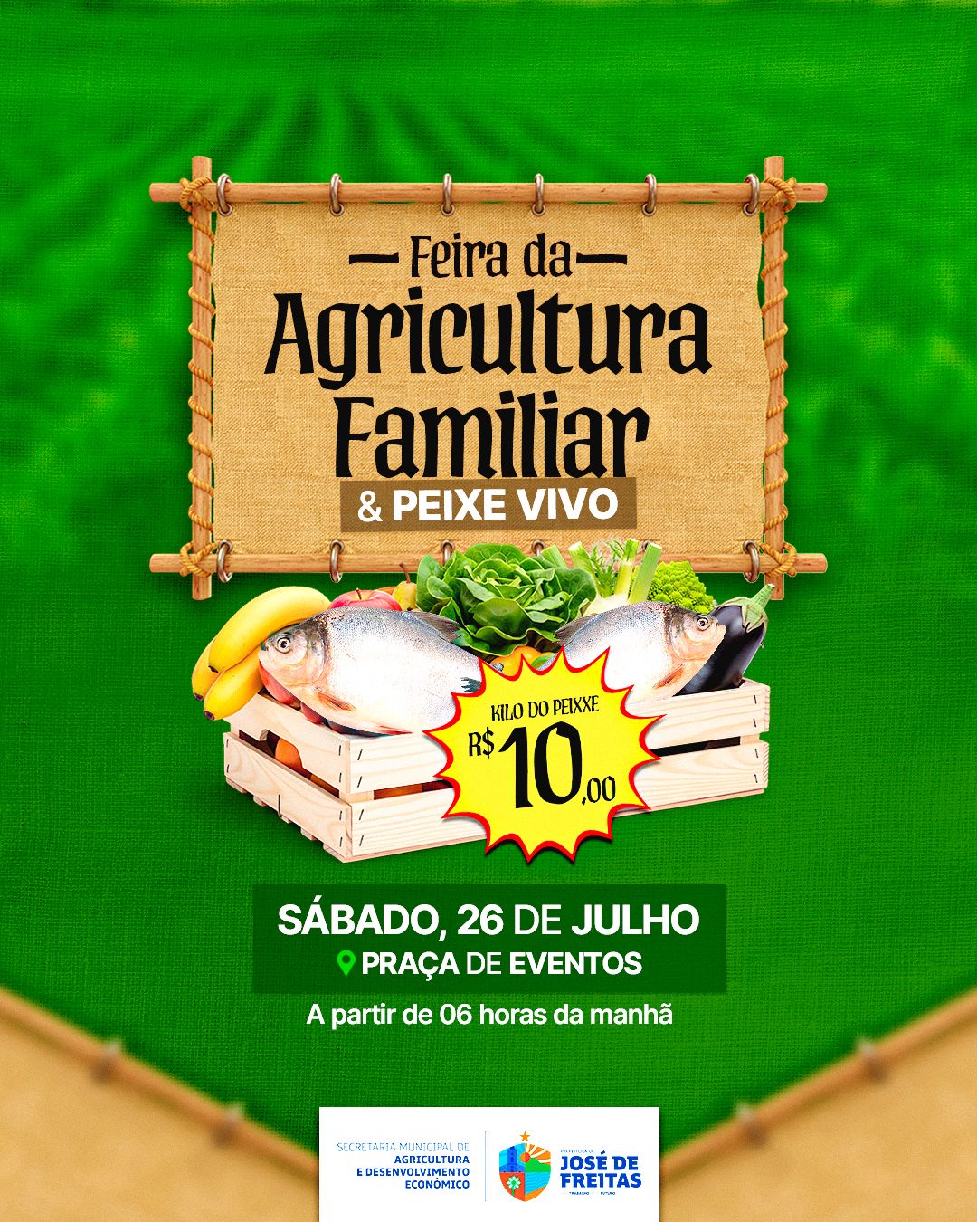 José de Freitas realiza Feira da Agricultura Familiar e do Peixe Vivo neste sábado - Imagem 1