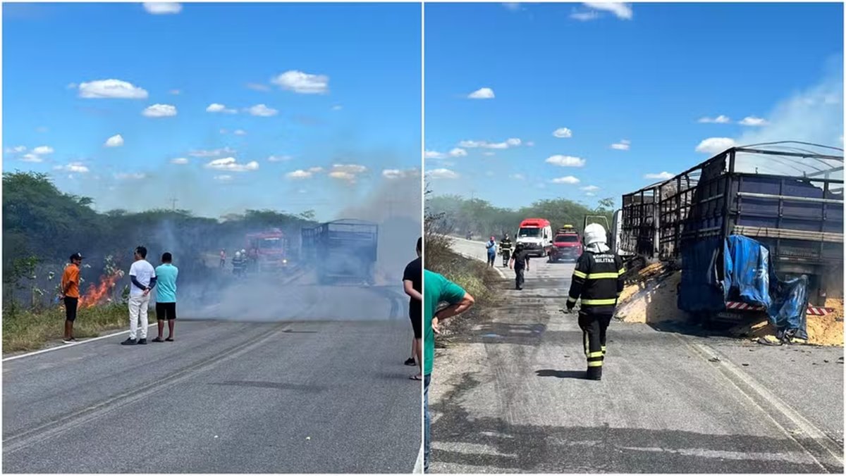 Acidente aconteceu na rodovia CE-166/265. — Foto: Reprodução