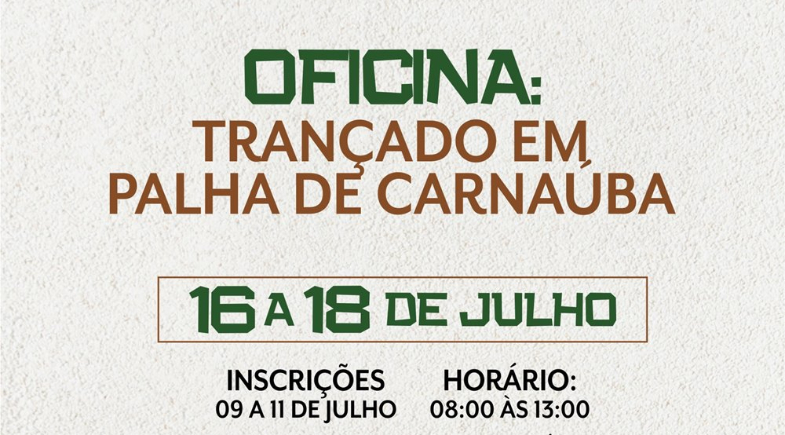 Curso gratuito de Trançado em Palha de Carnaúba acontecerá em Esperantina