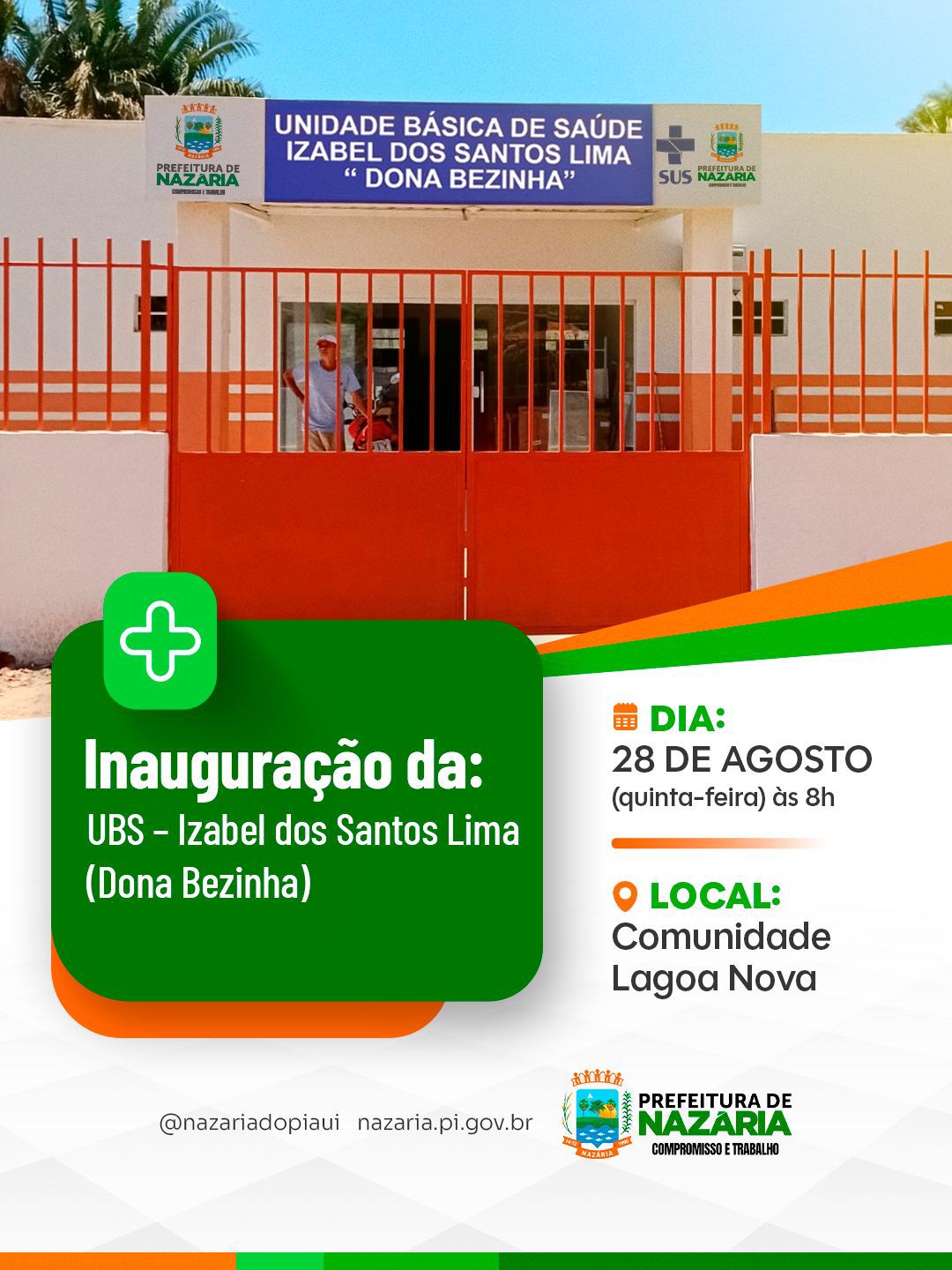 Prefeitura de Nazária inaugura UBS Izabel dos Santos Lima (Dona Bezinha) na Comunidade Lagoa Nova - Imagem 1