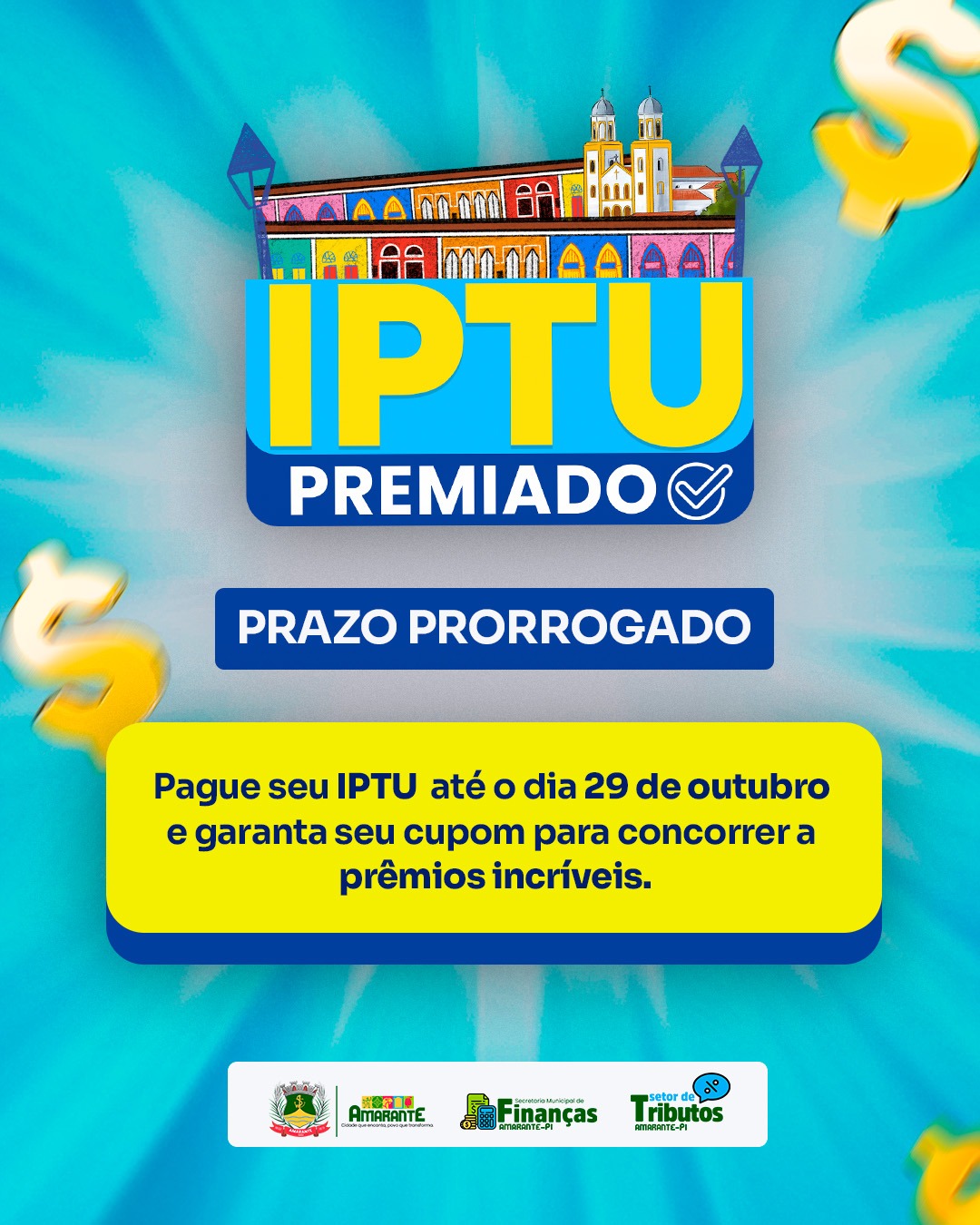 Amarante prorroga prazo do IPTU Premiado e contribuinte pode faturar motocicleta - Imagem 1