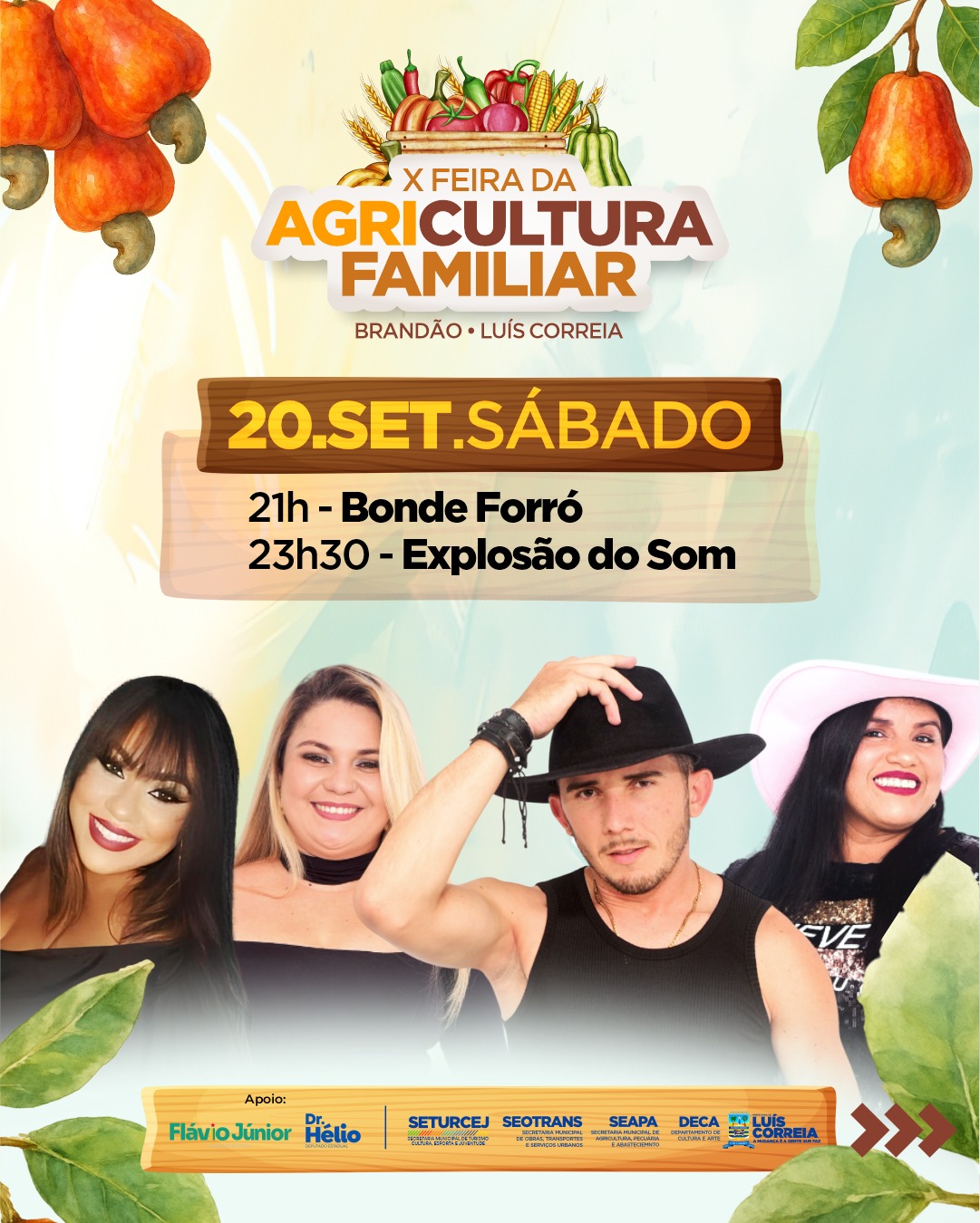 Prefeitura de Luís Correia divulga atrações da 10ª Feira da Agricultura Familiar do Brandão - Imagem 2