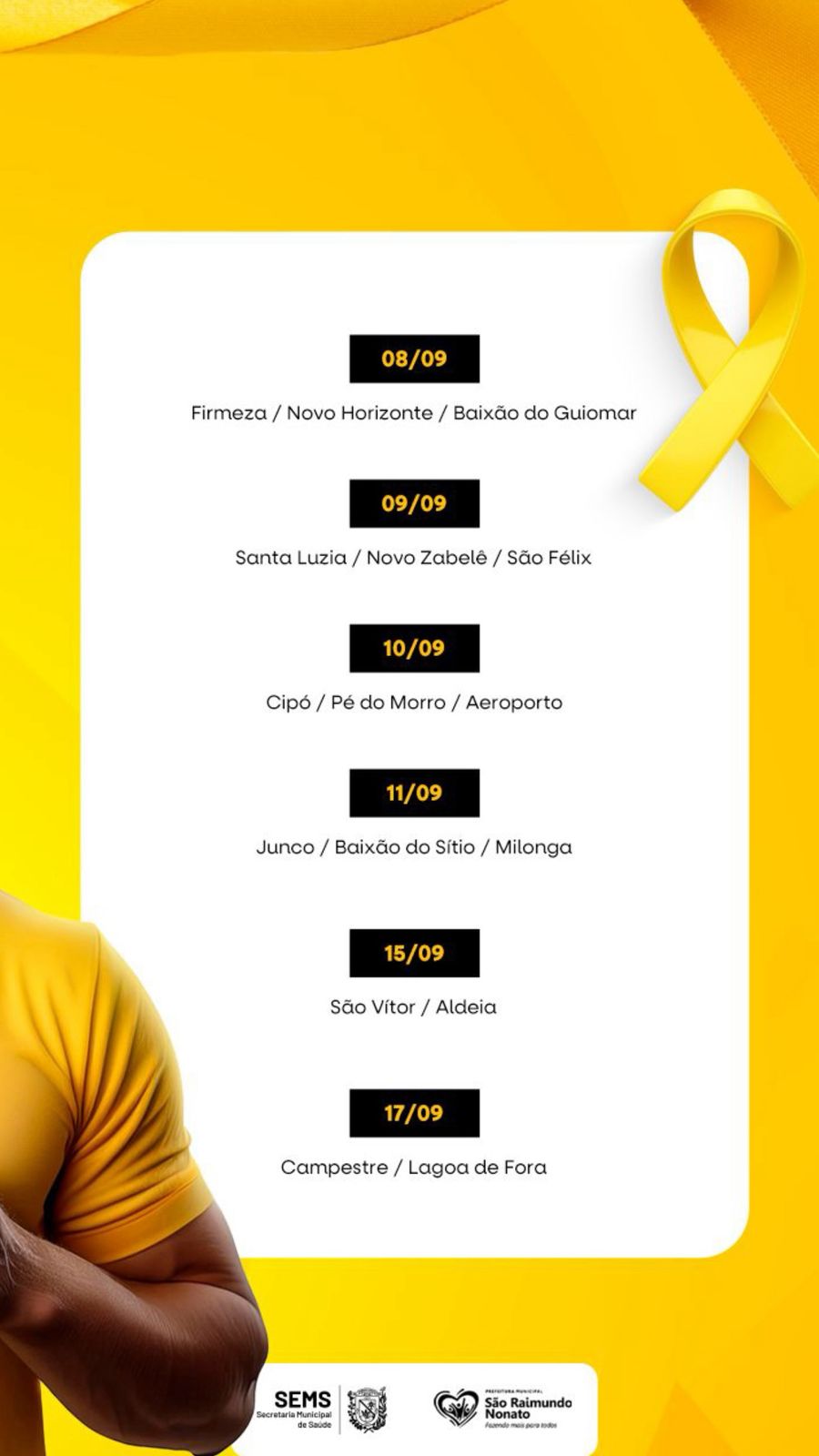 Prefeitura de São Raimundo Nonato inicia ações do Setembro Amarelo na sede e nas comunidades rurais - Imagem 4