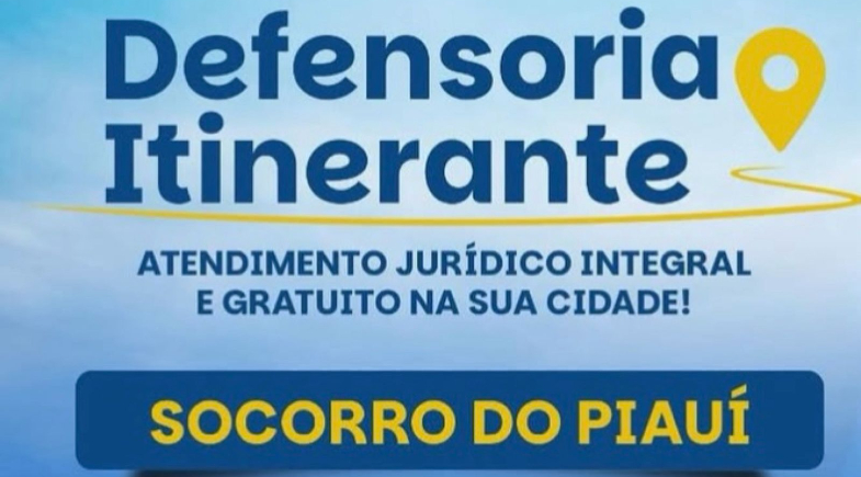 Município de Socorro do Piauí receberá serviços jurídicos da Defensoria Itinerante