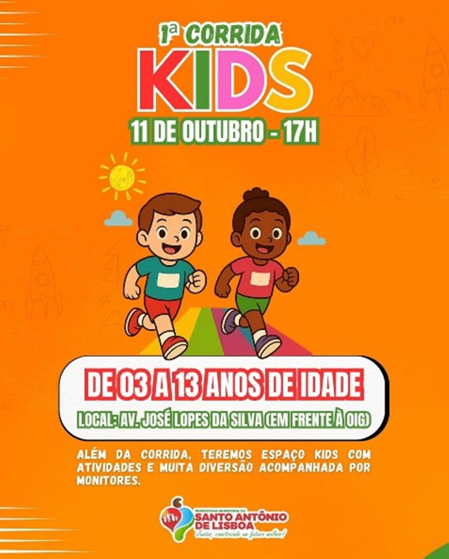 Santo Antônio de Lisboa irá promover a 1ª Corrida Kids em outubro - Imagem 1