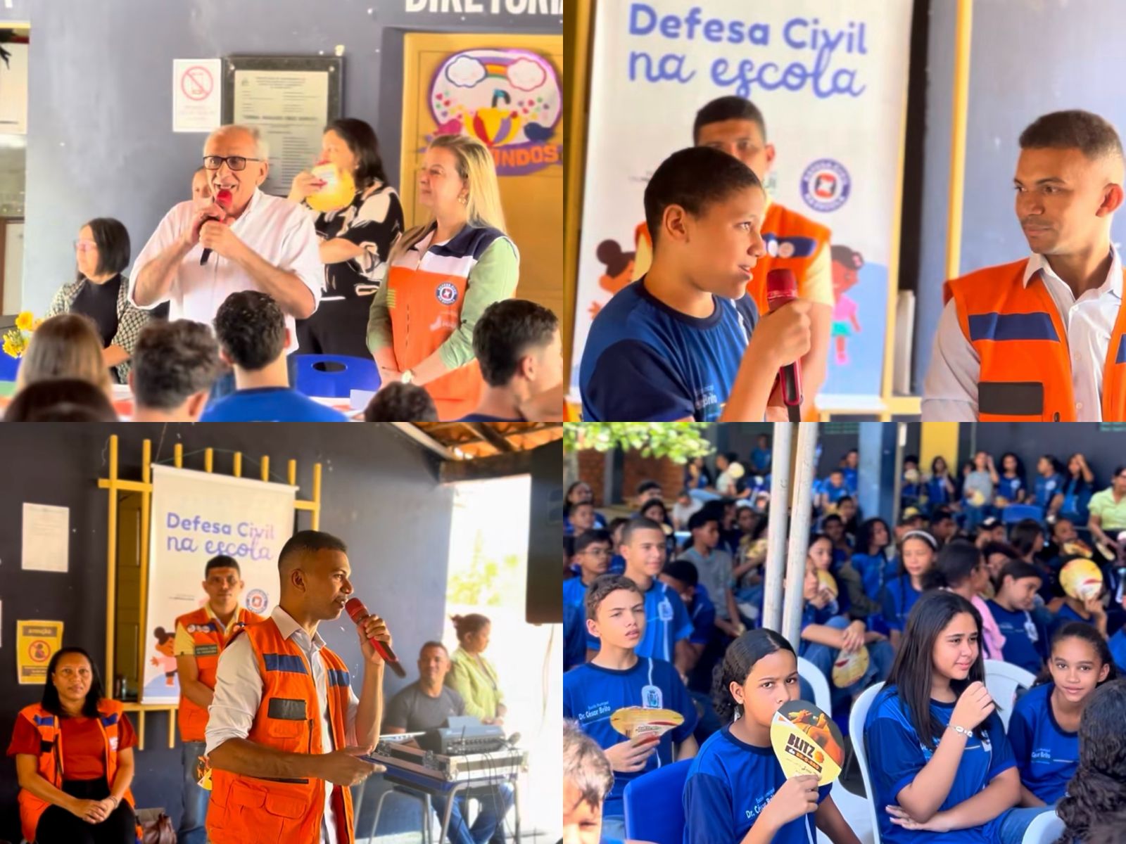 Blitz Educativa da Defesa Civil do Piauí na E.M. Drº César  Brito - Foto: Prefeitura de Monsenhor Gil