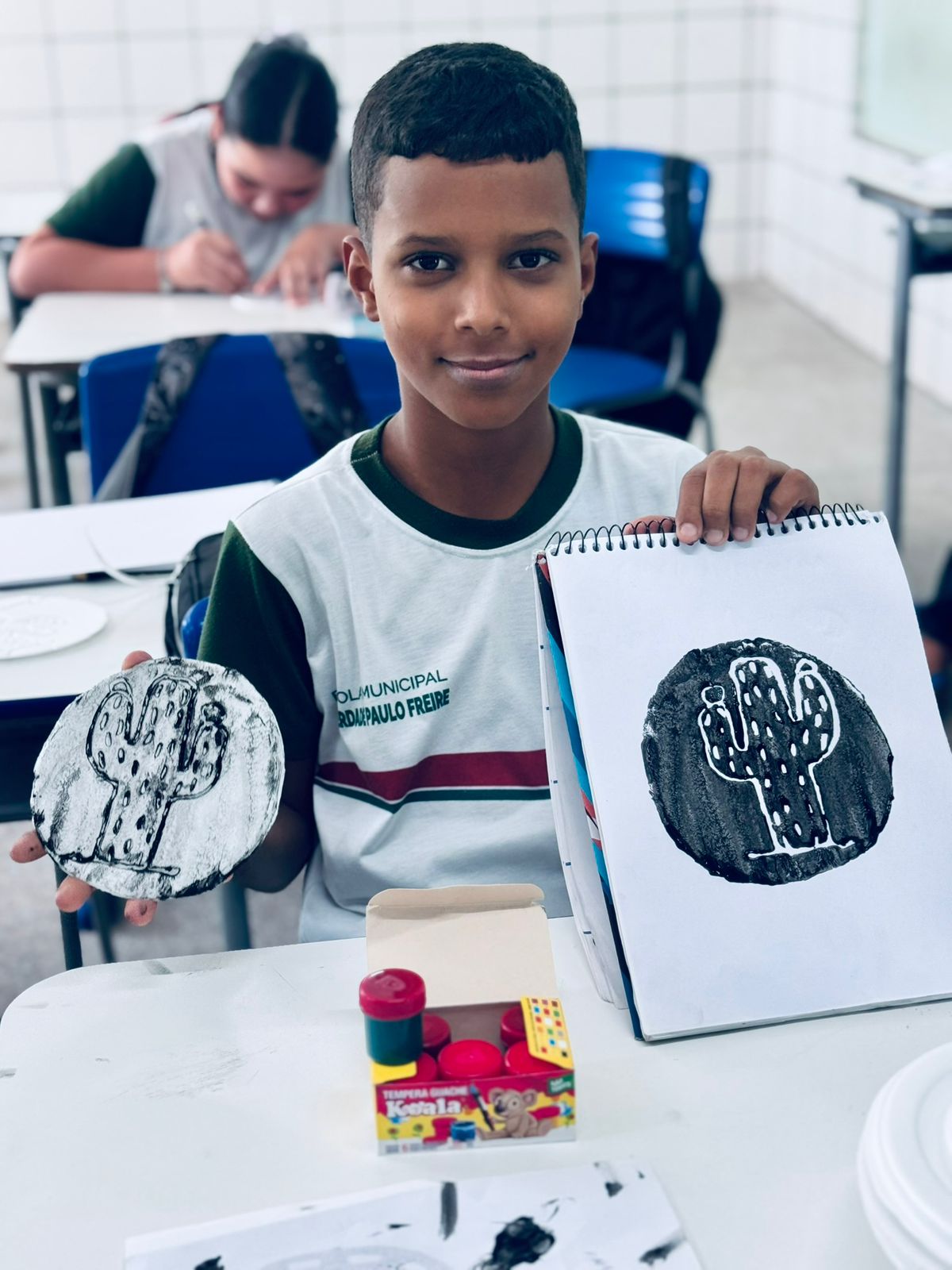 Alunos do 7º Ano da Escola Municipal da Liberdade Paulo Freire Aprendem Xilogravura - Imagem 3