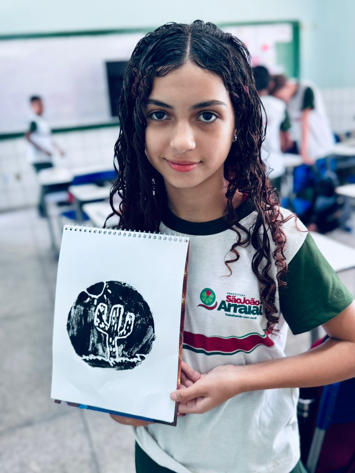 Alunos do 7º Ano da Escola Municipal da Liberdade Paulo Freire Aprendem Xilogravura - Imagem 1