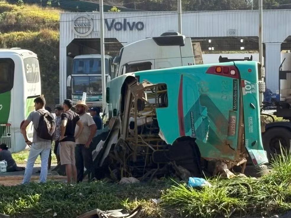 Acidente em Santa Catarina | FOTO: Gabriel Landim/TV Integração