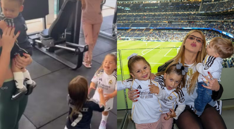 Virginia mostra filhos com uniforme de Vini Jr. e brinca: “Meus jogadores caros”