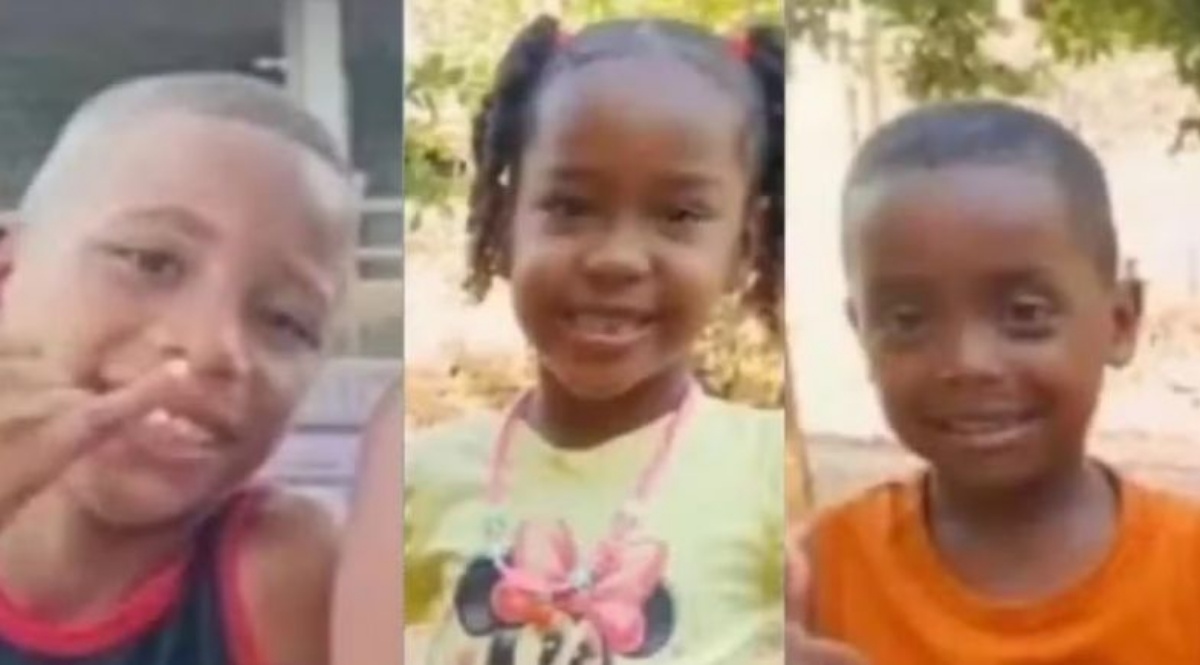 Anderson Kauan, de oito anos; Ágata Isabelle, de cinco, e Allan Michael, de quatro anos  (Foto: Reprodução)