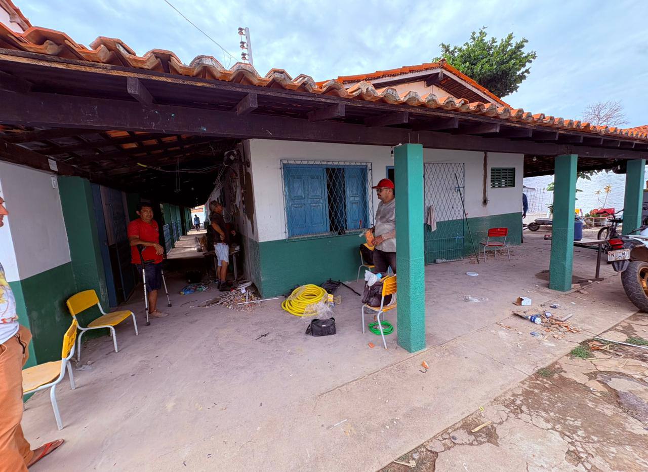 Obras na Escola do Bairro Cristo Redentor./Foto: AscomObras na Escola do Bairro Cristo Redentor./Foto: Ascom