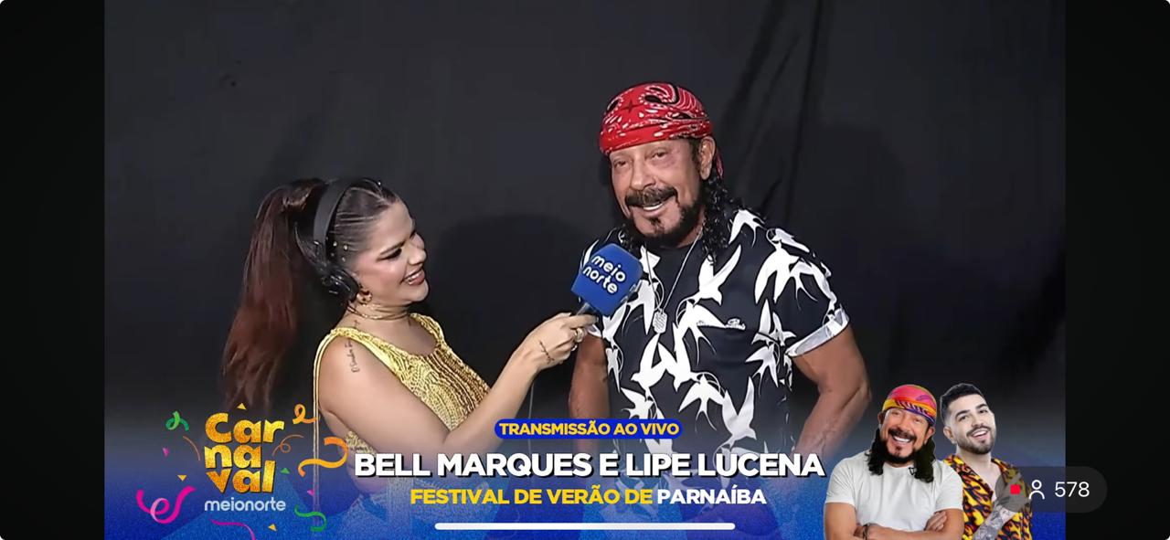 Bell Marques em entrevista para a TV Meio Norte - Foto: Reprodução