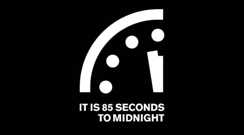 Relógio do Juízo Final marca 85 segundos para meia-noite | Divulgação/Bulletin of the Atomic Scientists