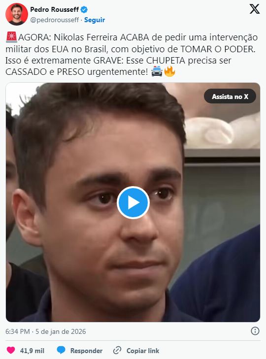 Foto: Reprodução/X