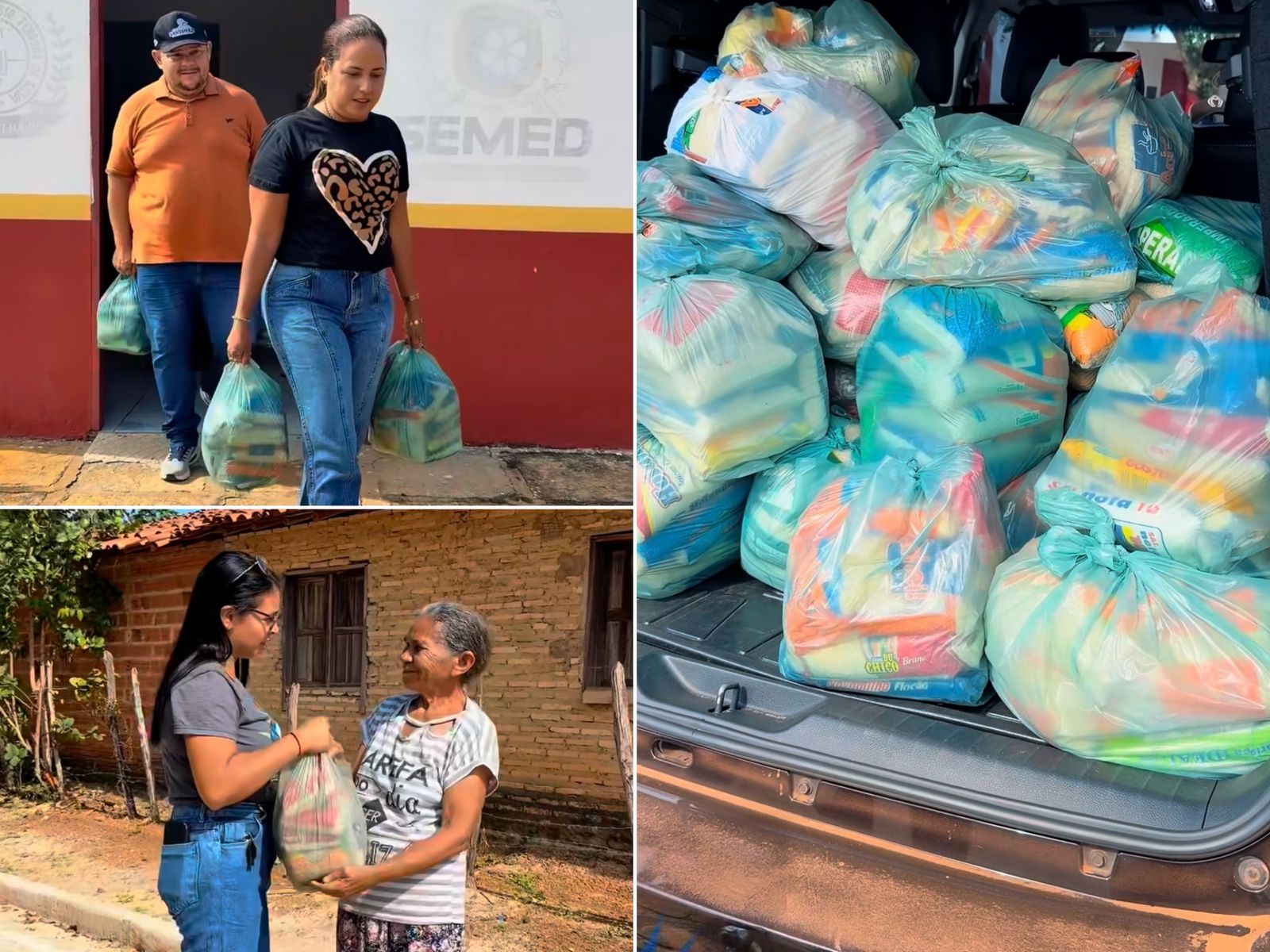 Entrega de cestas básicas - Foto: Prefeitura de Cocal de Telha