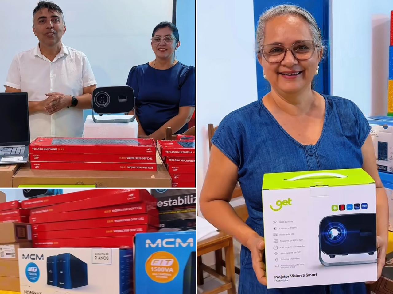 Entrega de equipamentos de informática para a educação do município - Foto: Prefeitura de Lagoa Alegre