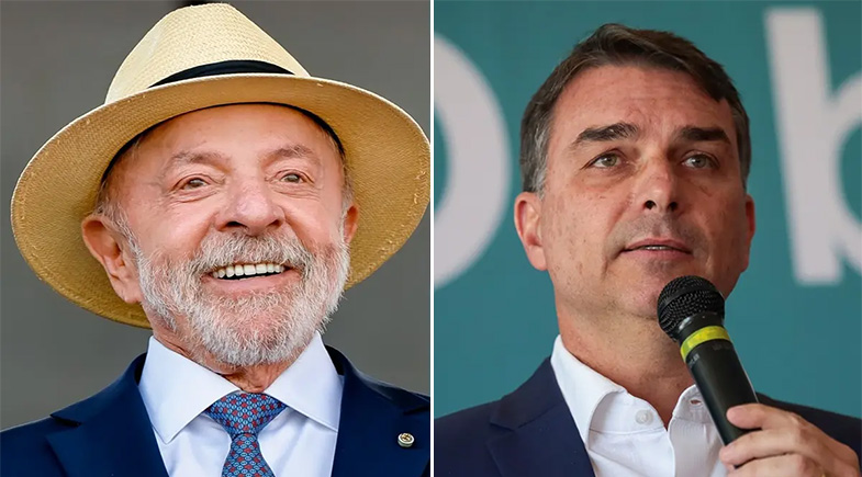 Lula e Flávio Bolsonaro | Divulgação