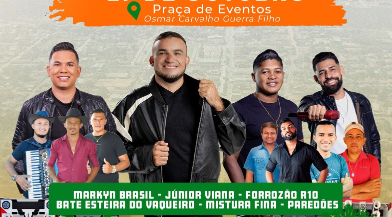 Junior Vianna é atração confirmada no aniversário de 73 anos de Curimatá; confira programação